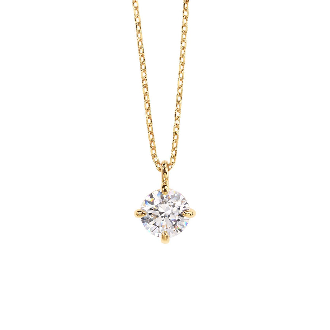 Cubic Zircon Pendant Daily Glow Necklace