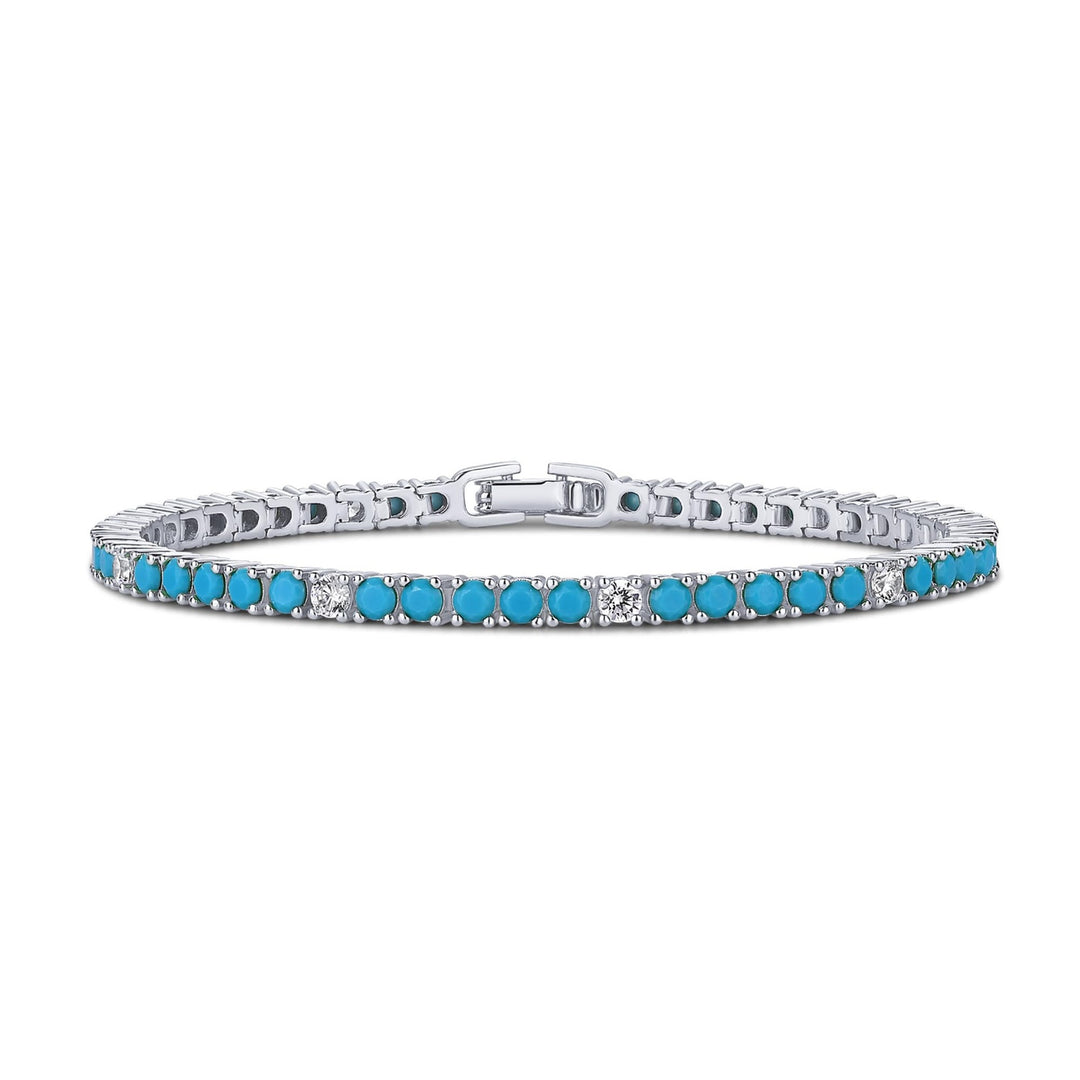 Colorful CZ Tennis Bracelet for Daily Wear