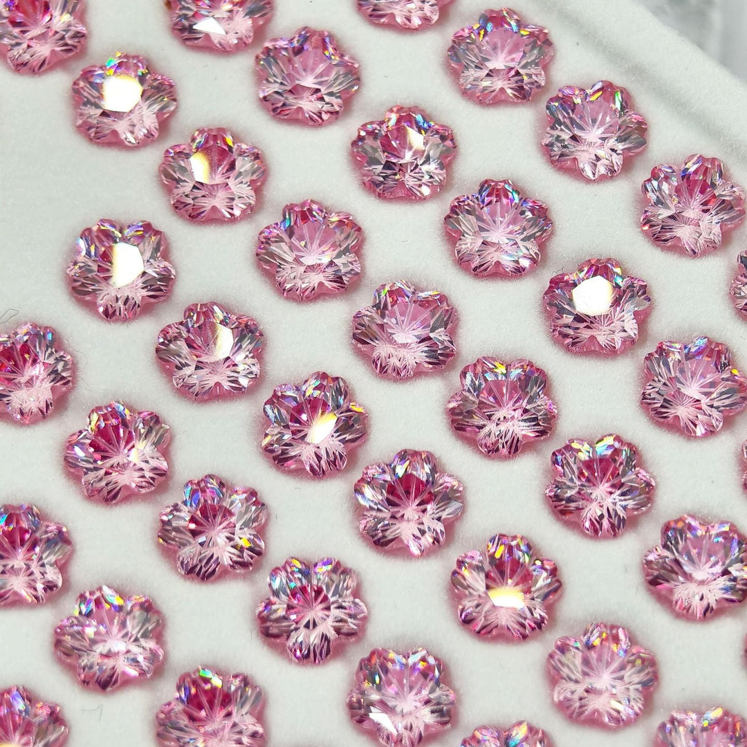 Five Petal Flower Loose Zircon Custom Jewelry Parts
