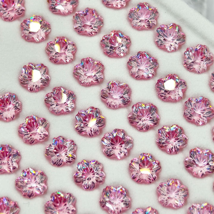 Five Petal Flower Loose Zircon Custom Jewelry Parts