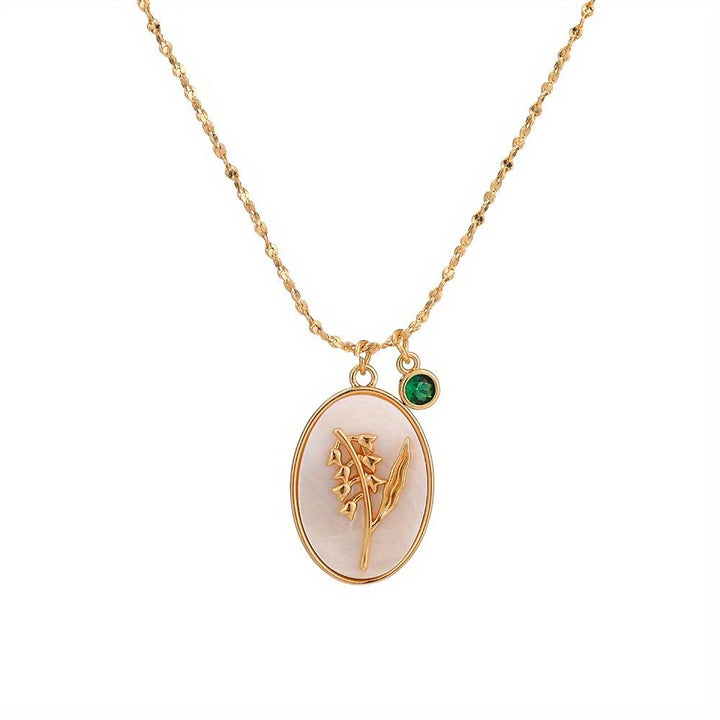 Shell Pendant Birthday Flower Necklace
