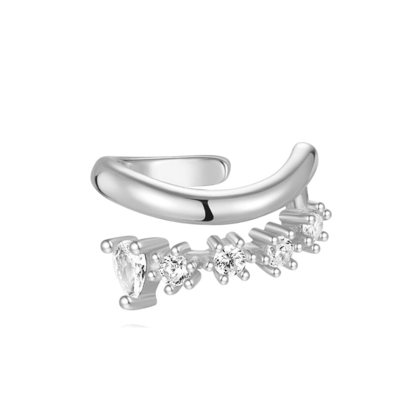 Celestial Star Ear Cuff with CZ Accents