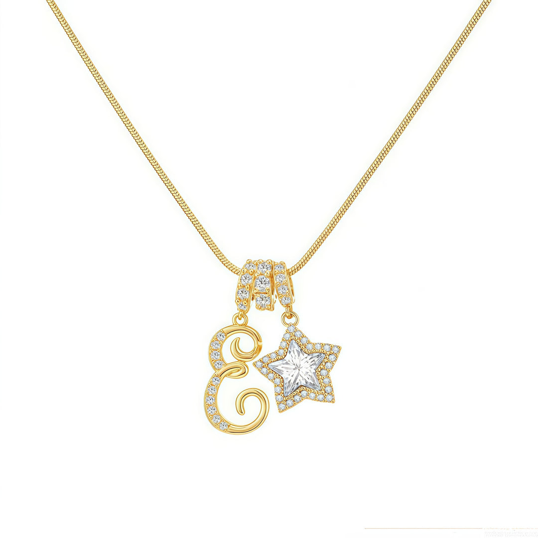 Letter Star Pendant Necklace