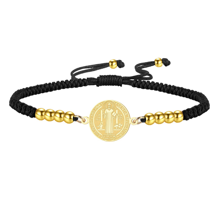 Saint Benedict Medal Cord Bracelet