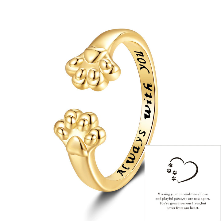 Pet Paw Always With You Adjustable Memory Ring