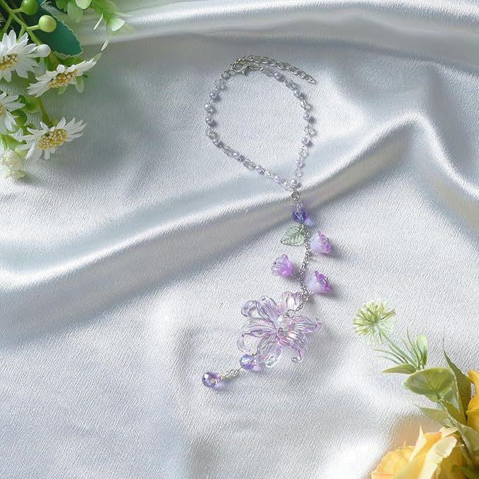 Iris Flower Hanging Ornament For Car Mirror