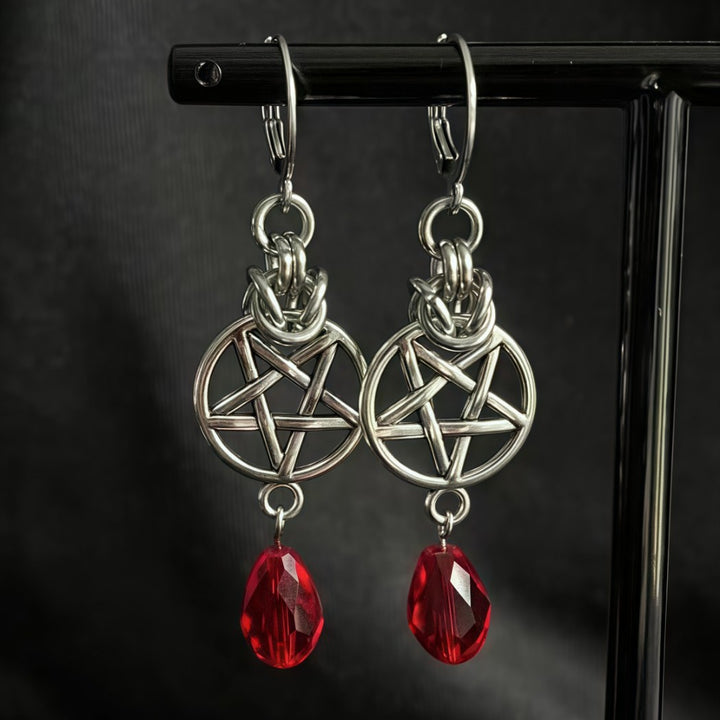 Edgy Cone Pendant Earrings Grunge Casual Style