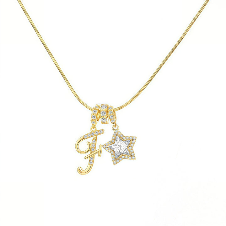 Letter Star Pendant Necklace