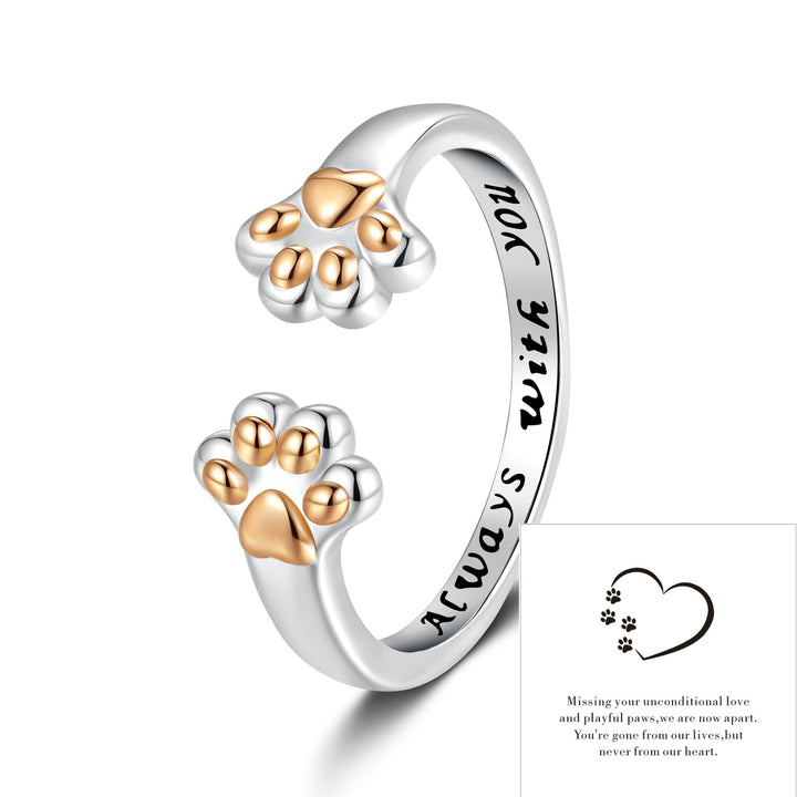 Pet Paw Always With You Adjustable Memory Ring