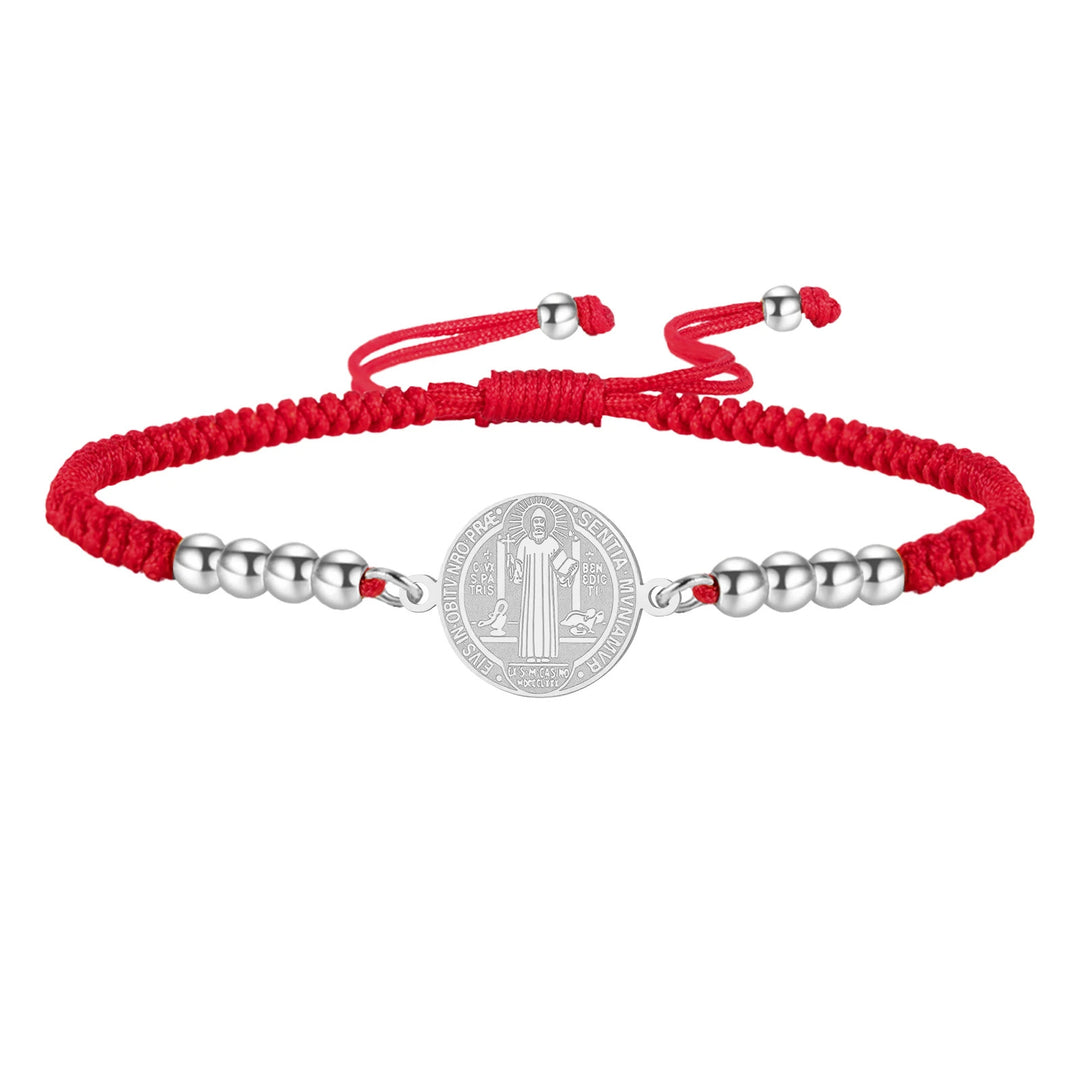 Saint Benedict Medal Cord Bracelet