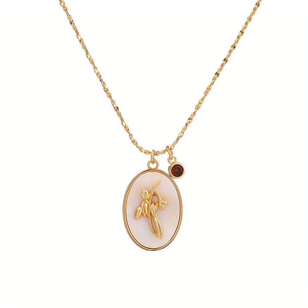 Shell Pendant Birthday Flower Necklace