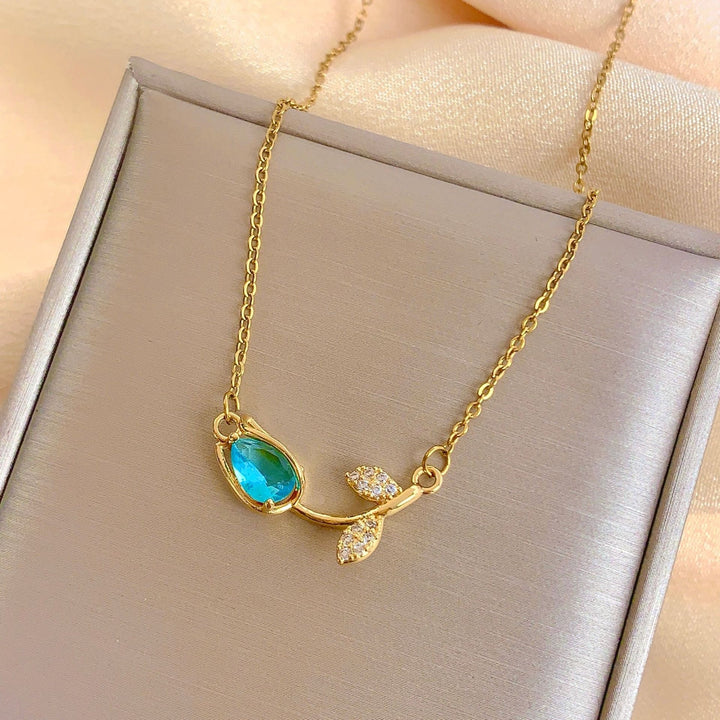 Tulip Necklace and Bracelet Set