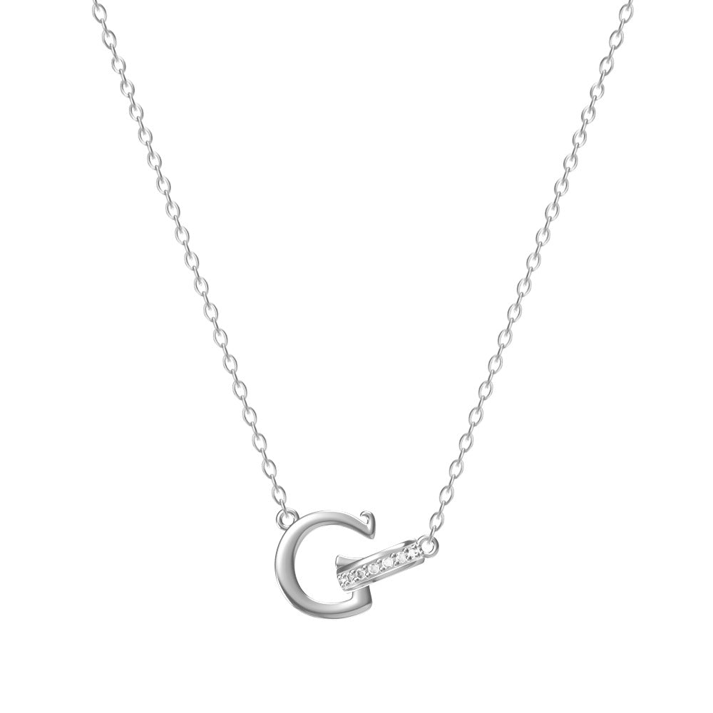 Personal Initial Letter Pendant Necklace Everyday Wear