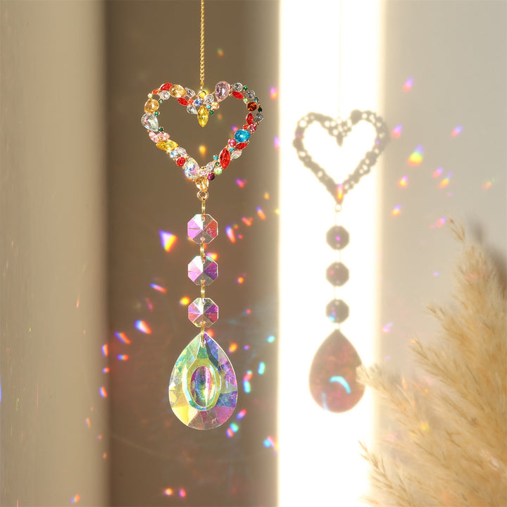 Moon Star Butterfly Zircon Crystal Sun Catcher Hanging