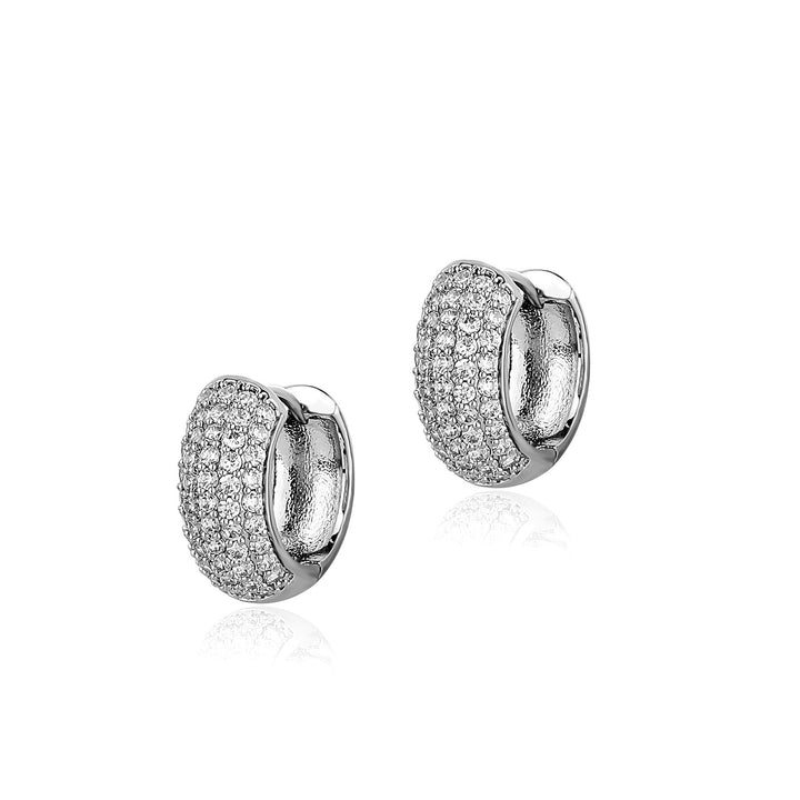 Sparkling cubic zirconia round earrings