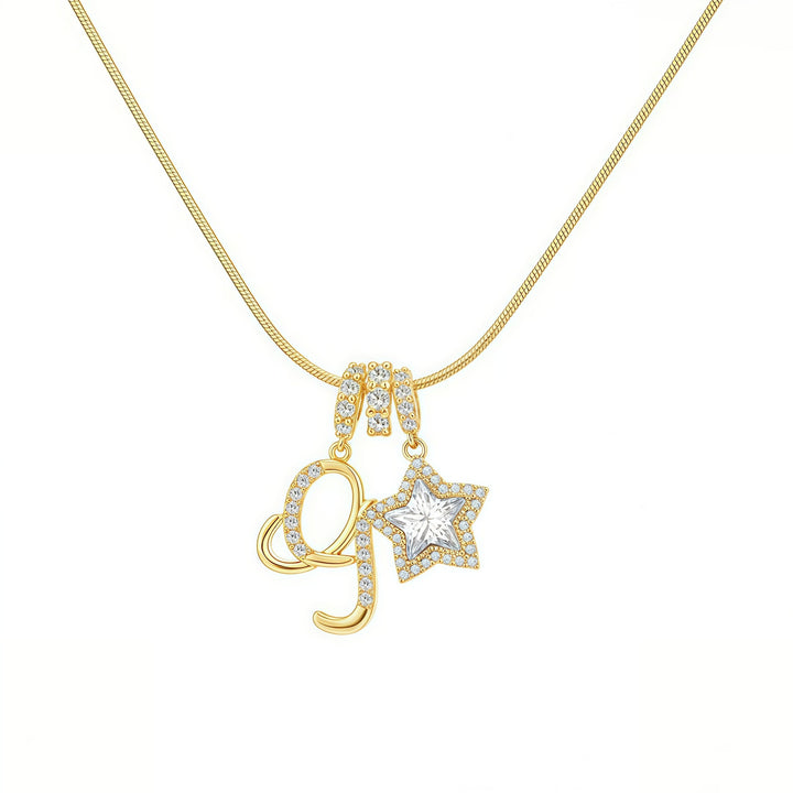 Letter Star Pendant Necklace