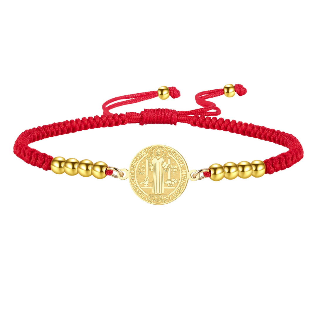 Saint Benedict Medal Cord Bracelet