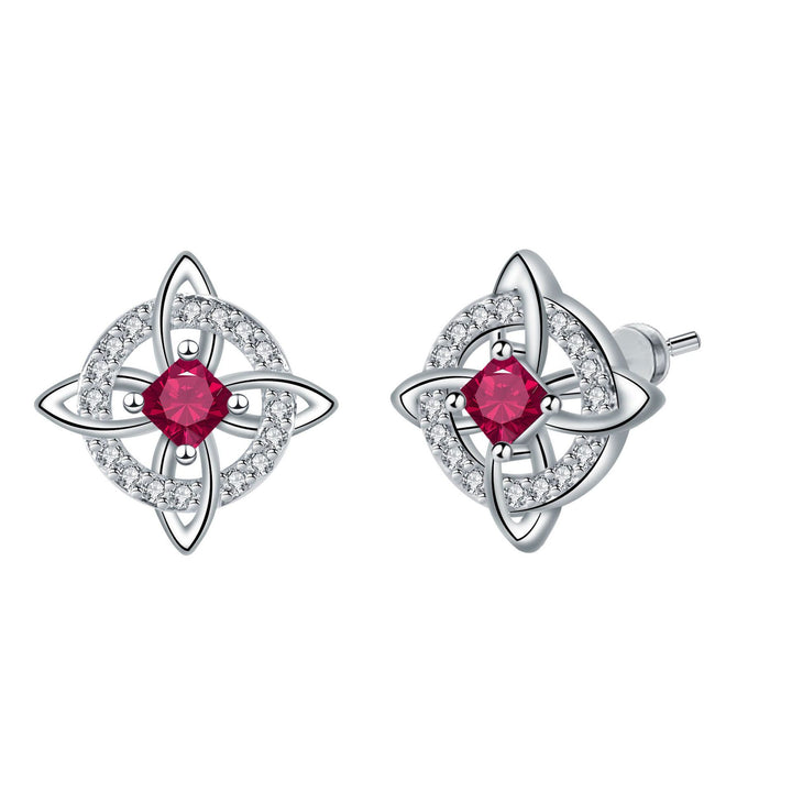 Witch Knot Birthstone Stud Earrings Daily Amulet