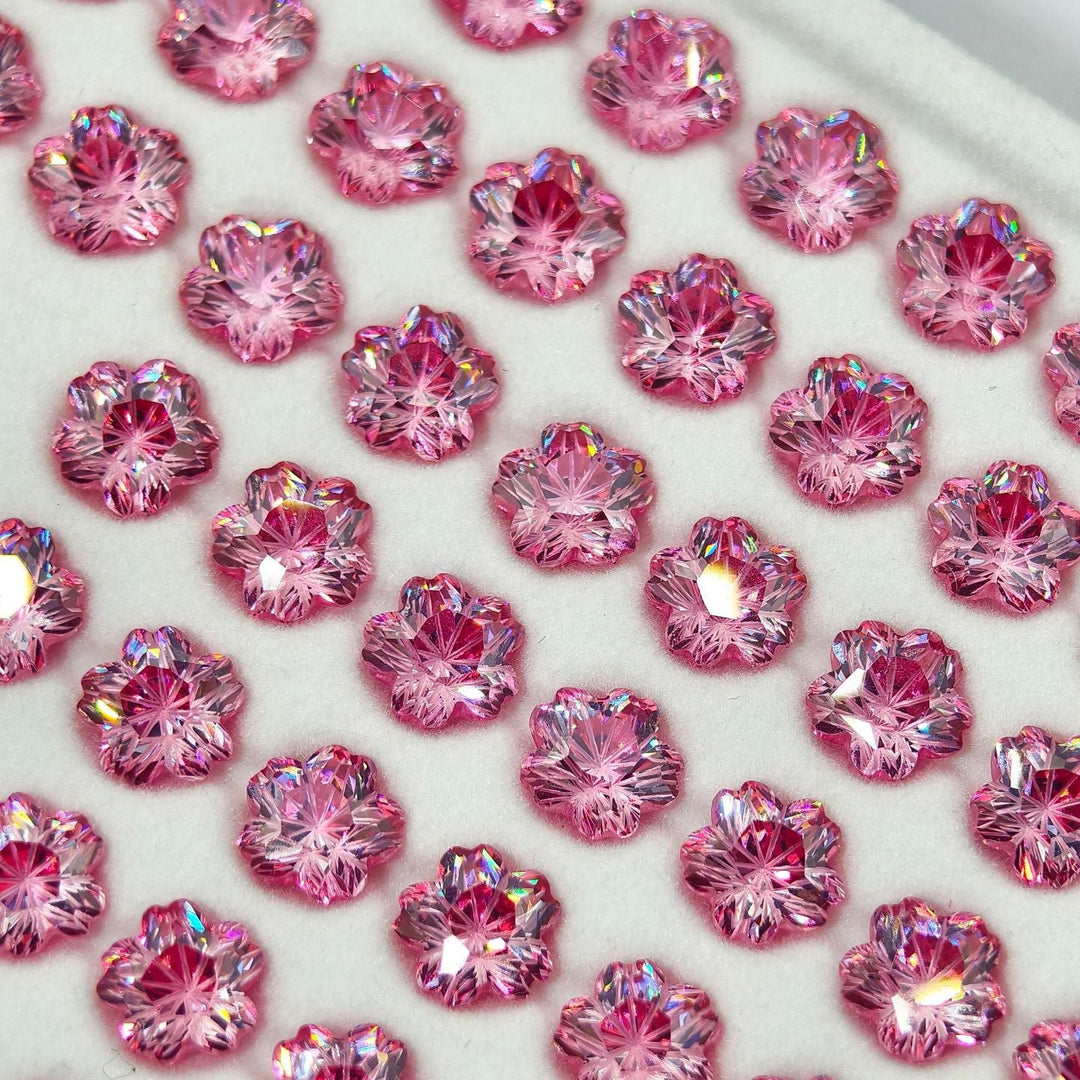Five Petal Flower Loose Zircon Custom Jewelry Parts