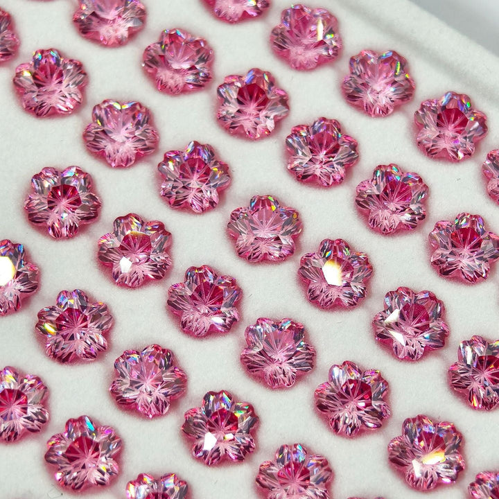 Five Petal Flower Loose Zircon Custom Jewelry Parts