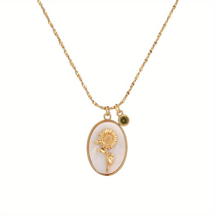 Shell Pendant Birthday Flower Necklace