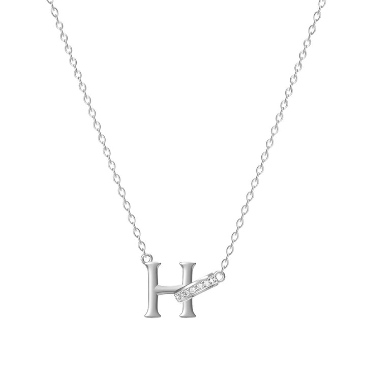 Personal Initial Letter Pendant Necklace Everyday Wear