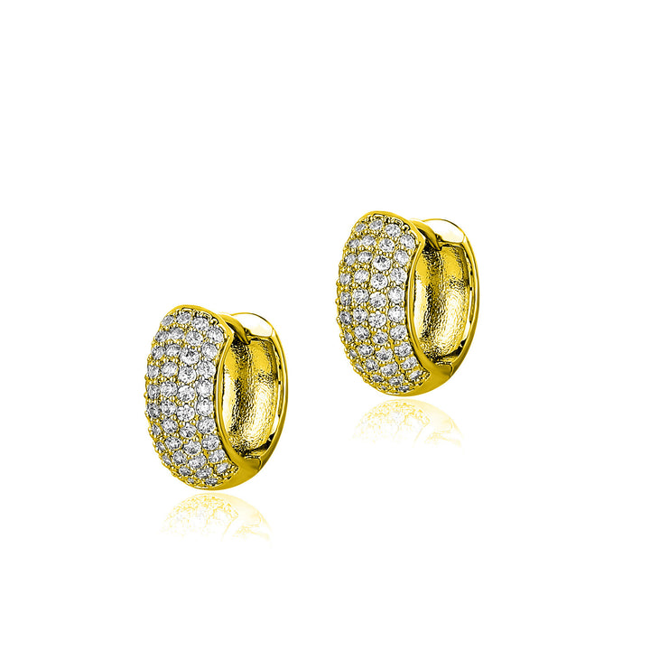 Sparkling cubic zirconia round earrings