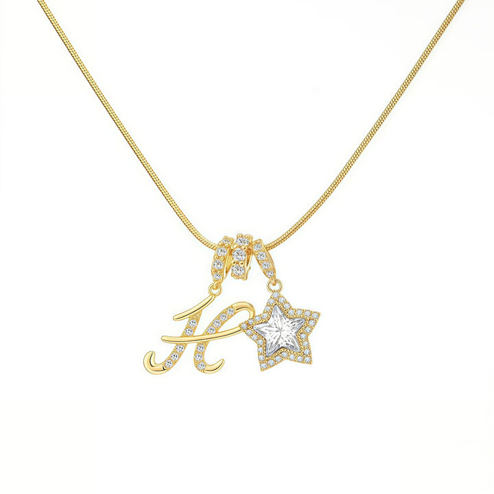Letter Star Pendant Necklace