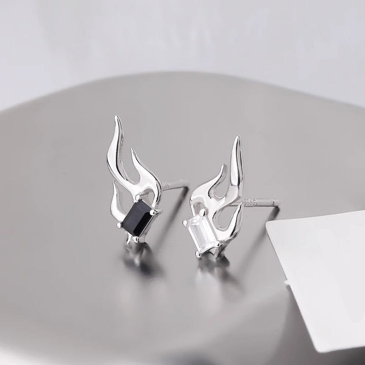 Trendy Flame Zircon Ear Studs