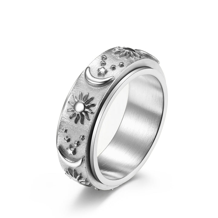 Celestial Sun Moon Spinner Ring