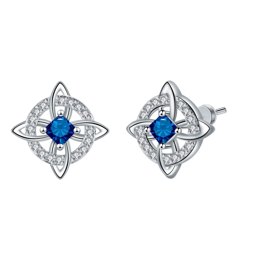Witch Knot Birthstone Stud Earrings Daily Amulet