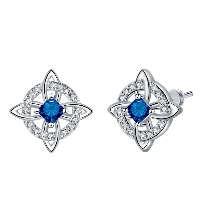 Witch Knot Birthstone Stud Earrings Daily Amulet