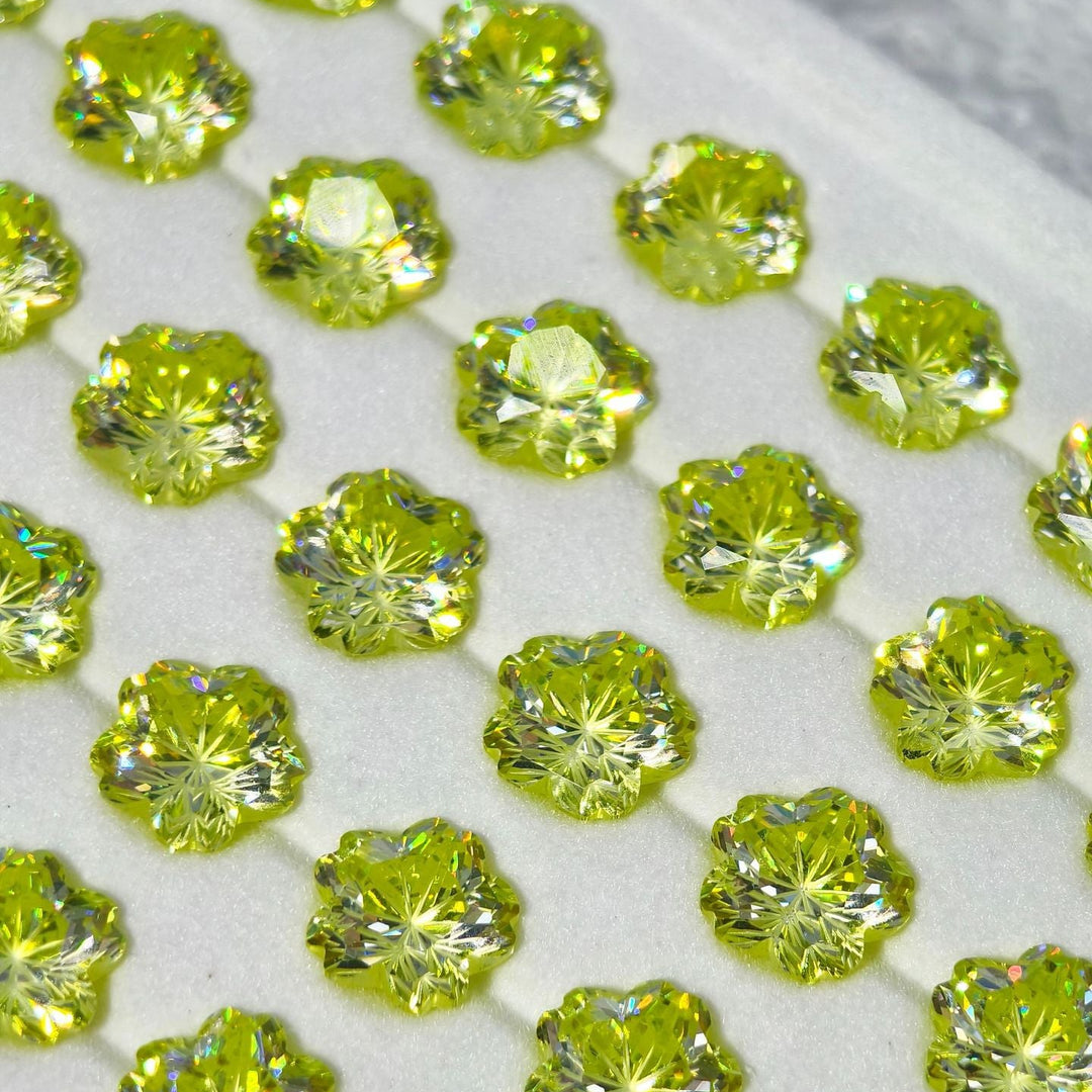 Five Petal Flower Loose Zircon Custom Jewelry Parts