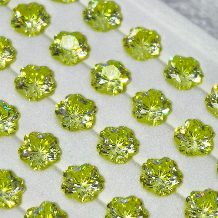 Five Petal Flower Loose Zircon Custom Jewelry Parts