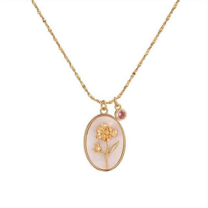 Shell Pendant Birthday Flower Necklace