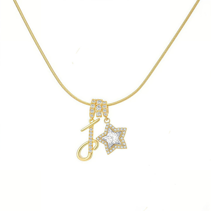 Letter Star Pendant Necklace