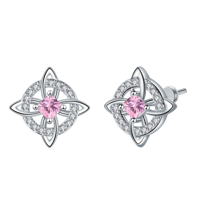 Witch Knot Birthstone Stud Earrings Daily Amulet