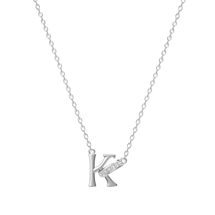 Personal Initial Letter Pendant Necklace Everyday Wear