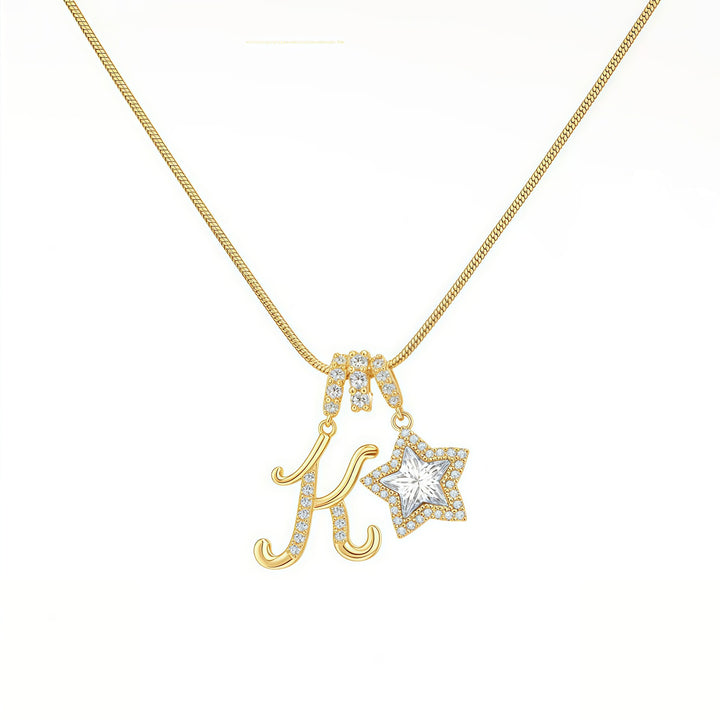 Letter Star Pendant Necklace