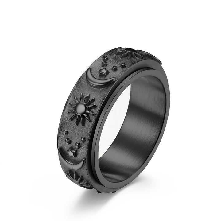 Celestial Sun Moon Spinner Ring