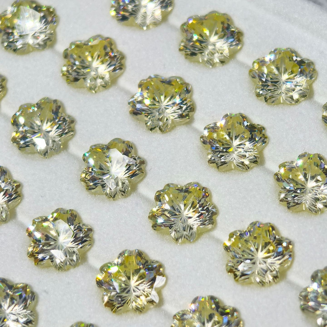 Five Petal Flower Loose Zircon Custom Jewelry Parts