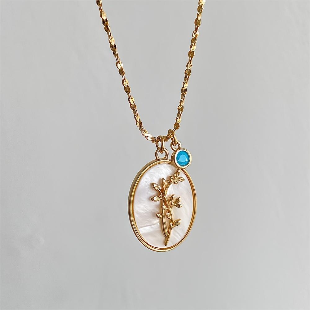 Shell Pendant Birthday Flower Necklace