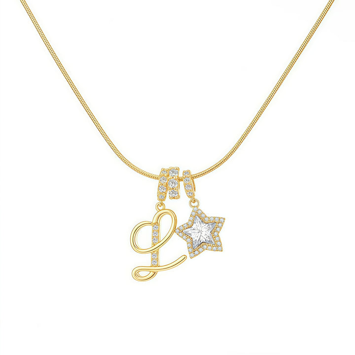 Letter Star Pendant Necklace