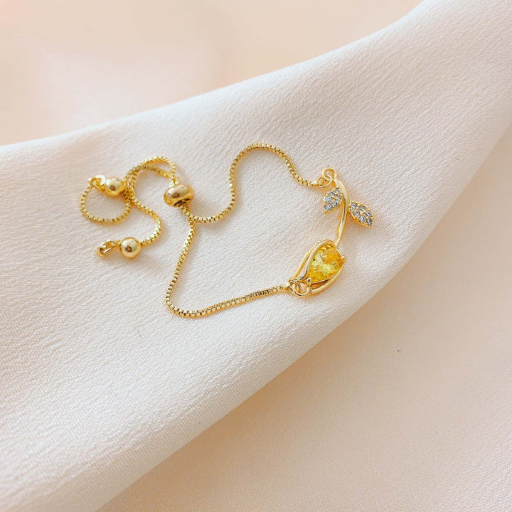 Tulip Necklace and Bracelet Set