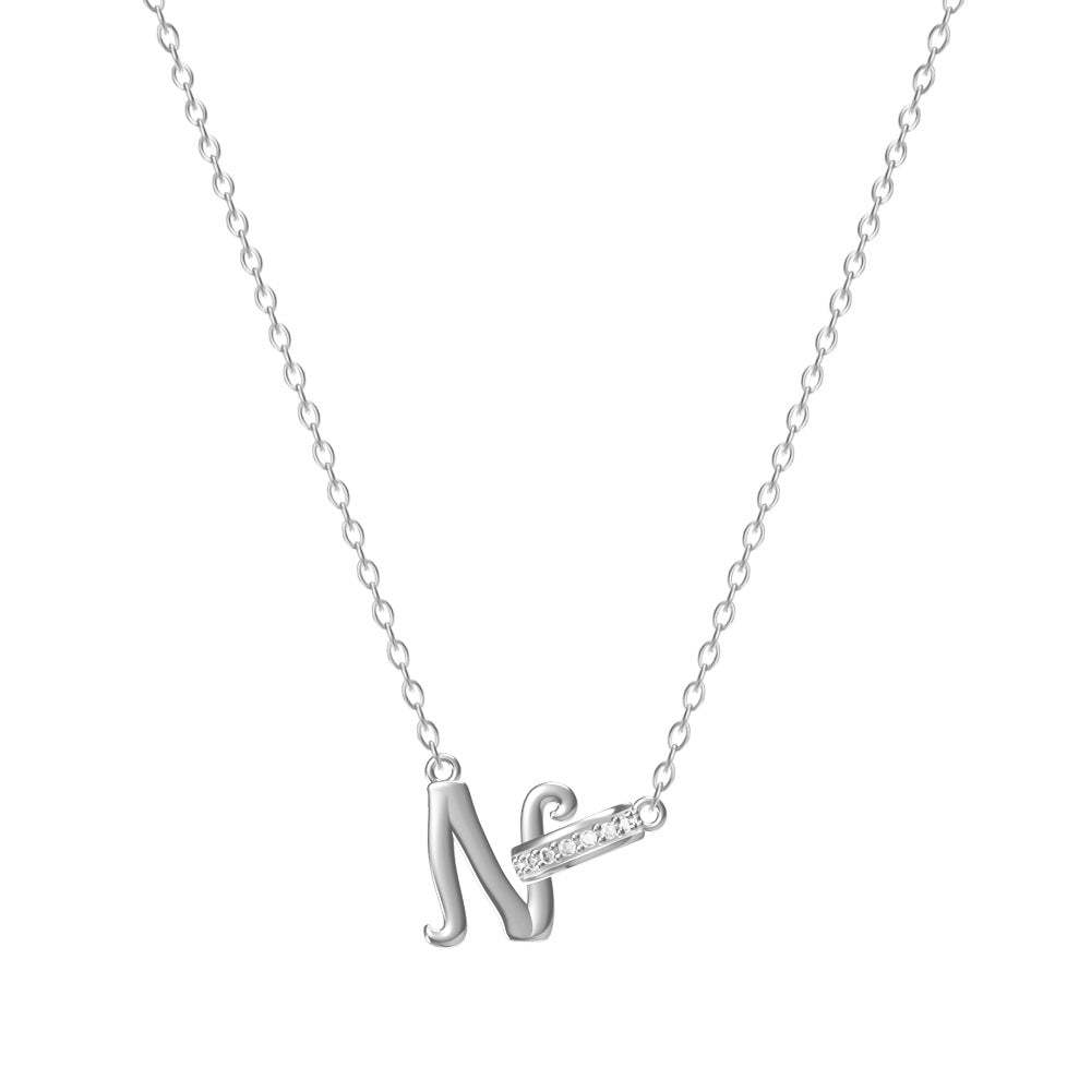 Personal Initial Letter Pendant Necklace Everyday Wear
