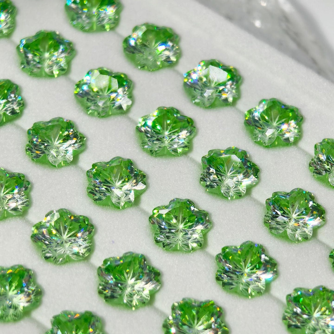 Five Petal Flower Loose Zircon Custom Jewelry Parts