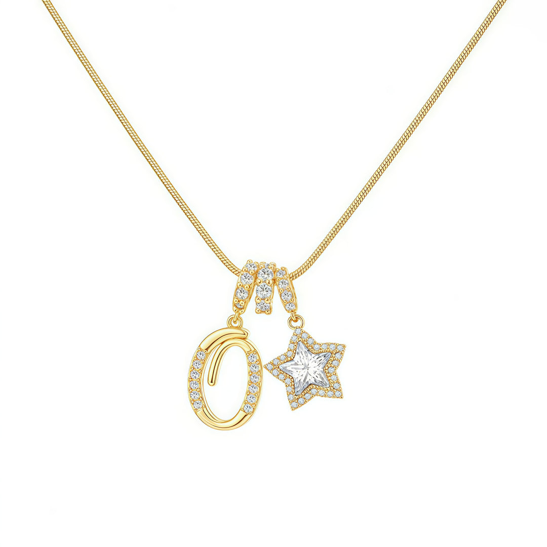 Letter Star Pendant Necklace