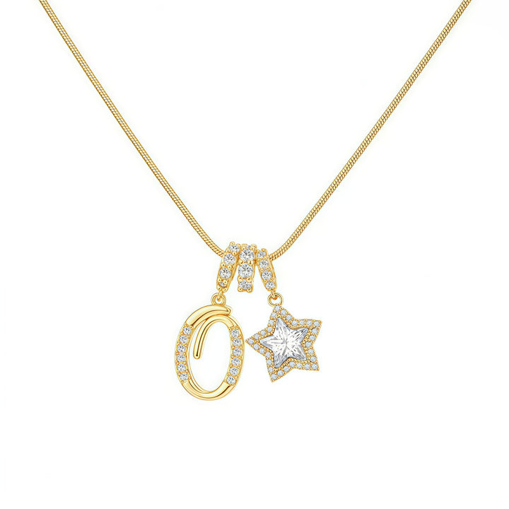 Letter Star Pendant Necklace