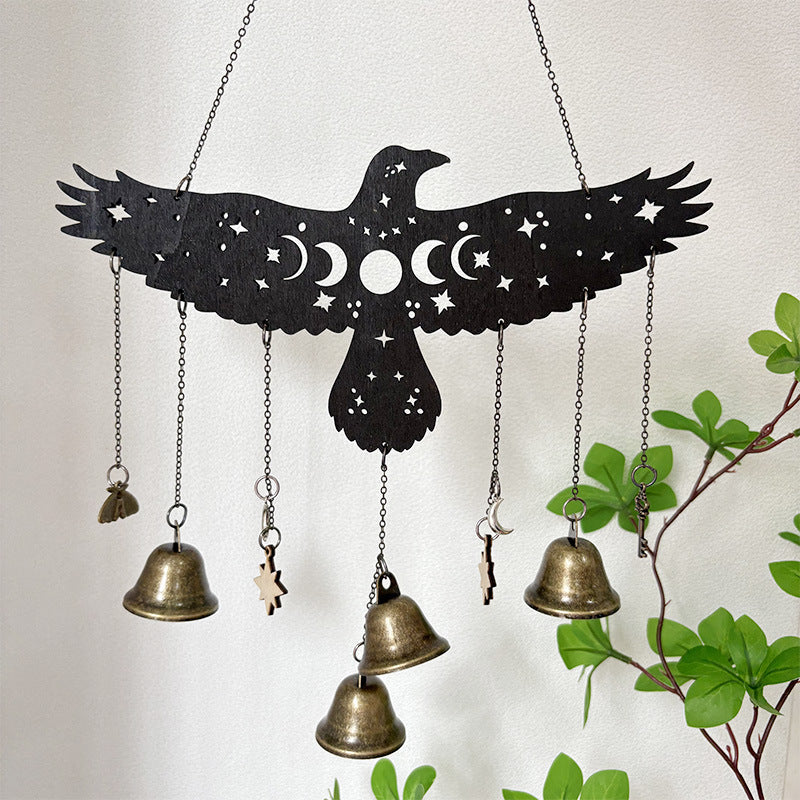 Spooky Halloween Metal Bell Window Hanging Accent
