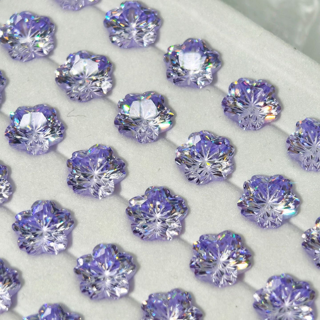 Five Petal Flower Loose Zircon Custom Jewelry Parts